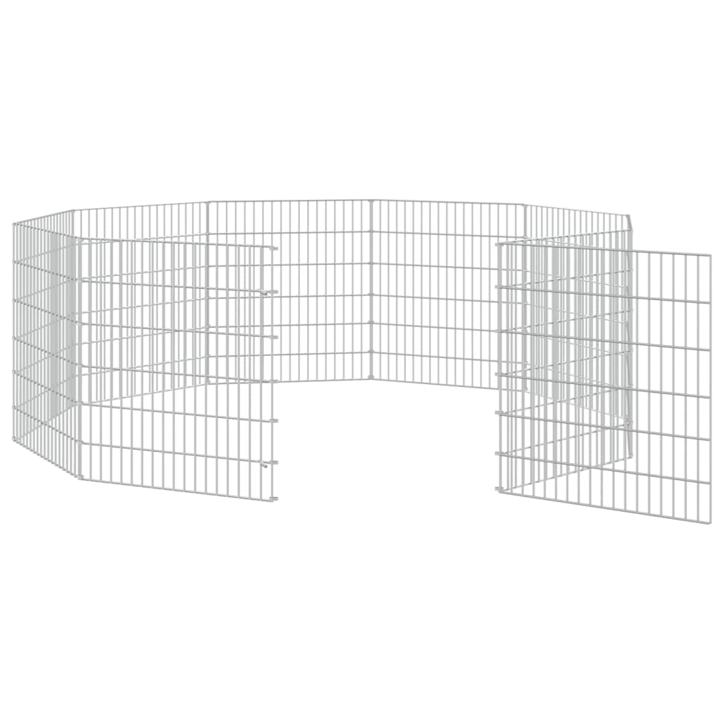 8720286880197_g_en_hd_3 vidaXL Free Range Animal Enclosure 10-Panel 54x60 cm Galvanised Iron - Image 5