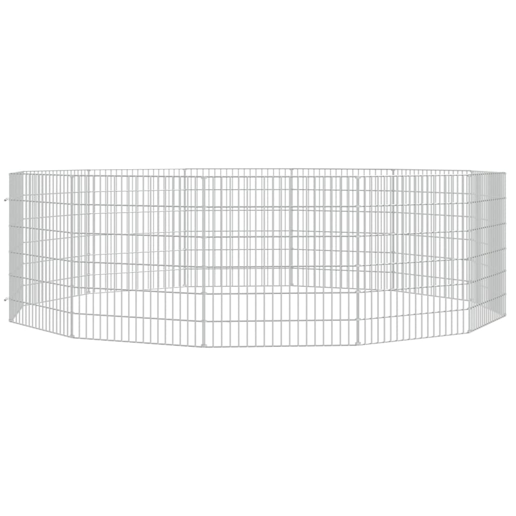 8720286880203_g_en_hd_1 vidaXL Free Range Animal Enclosure 12-Panel 54x60 cm Galvanised Iron - Image 3