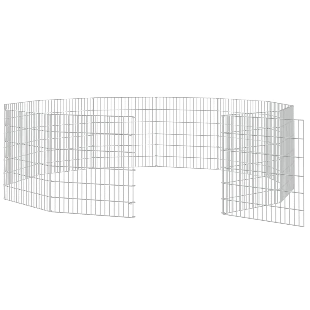 8720286880203_g_en_hd_3 vidaXL Free Range Animal Enclosure 12-Panel 54x60 cm Galvanised Iron - Image 5