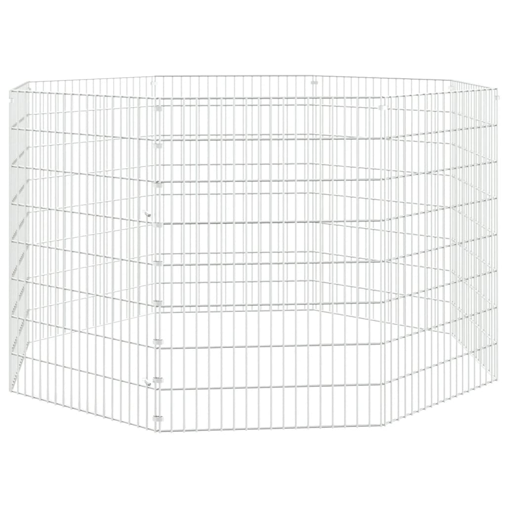 8720286880227_a_en_hd_1 vidaXL Free Range Animal Enclosure 8-Panel 54x80 cm Galvanised Iron - Image 2