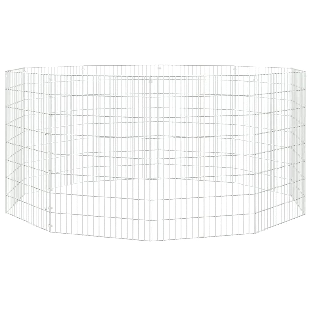 8720286880234_a_en_hd_1 vidaXL Free Range Animal Enclosure 10-Panel 54x80 cm Galvanised Iron - Image 2