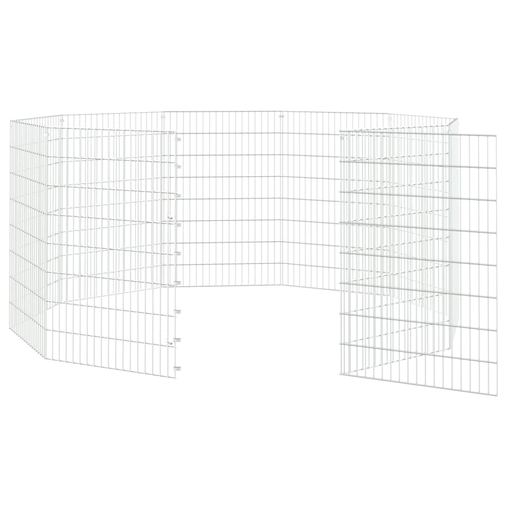8720286880234_g_en_hd_3 vidaXL Free Range Animal Enclosure 10-Panel 54x80 cm Galvanised Iron - Image 5