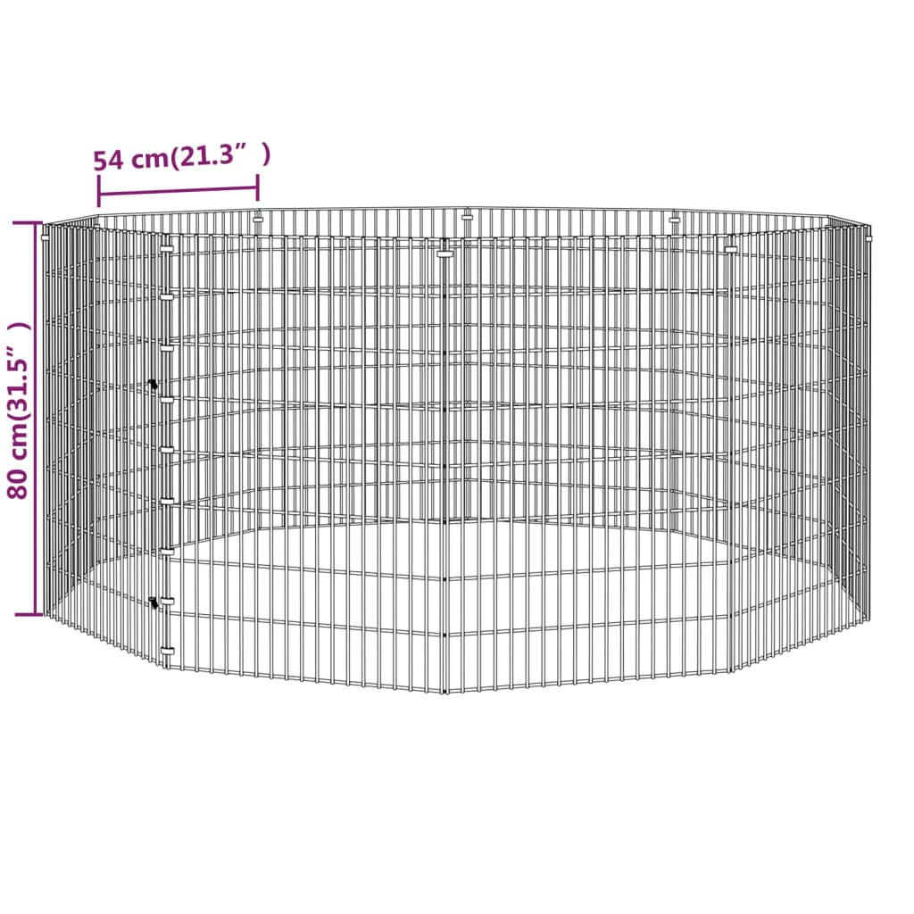 8720286880234_g_en_hd_6 vidaXL Free Range Animal Enclosure 10-Panel 54x80 cm Galvanised Iron - Image 8