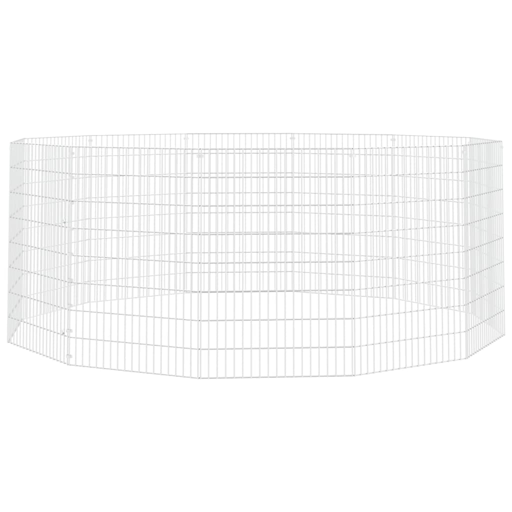 8720286880241_a_en_hd_1 vidaXL Free Range Animal Enclosure 12-Panel 54x80 cm Galvanised Iron - Image 2