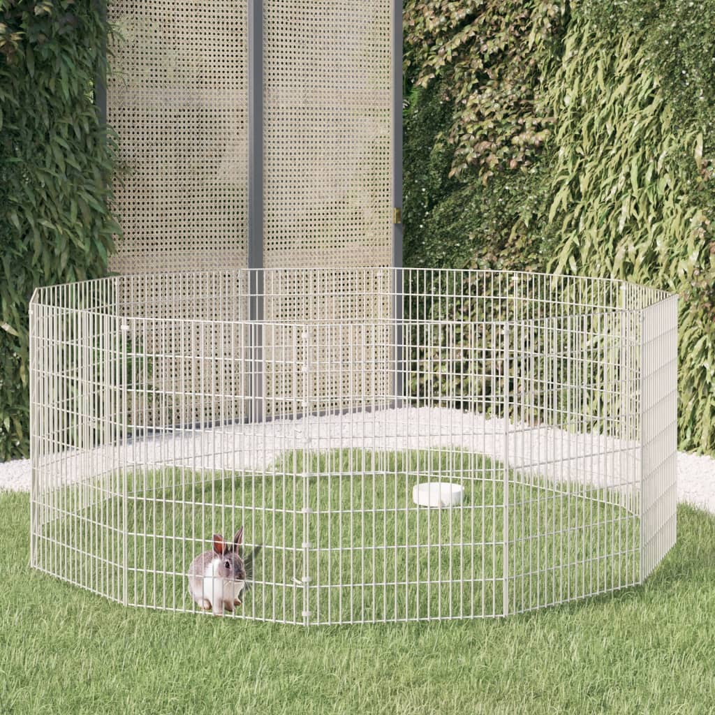 8720286880241_m_en_hd_1 vidaXL Free Range Animal Enclosure 12-Panel 54x80 cm Galvanised Iron - Image 1