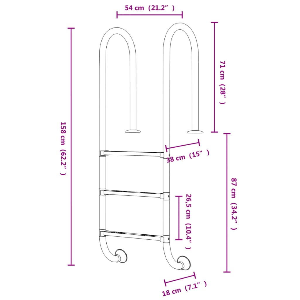 8720286880852_g_en_hd_4 vidaXL Pool Ladder 54x38x158 cm 304 Stainless Steel - Image 6