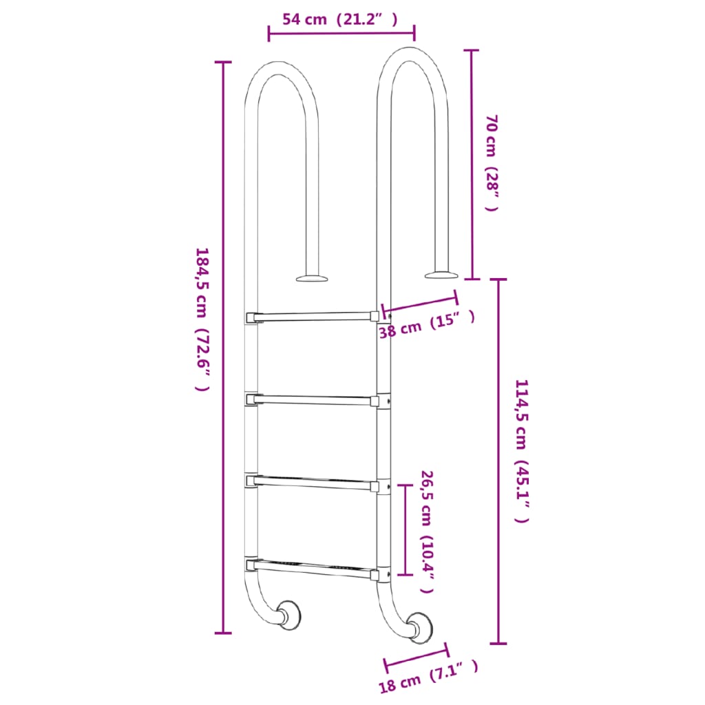 8720286880869_g_en_hd_4 vidaXL Pool Ladder 54x38x184.5 cm 304 Stainless Steel - Image 6