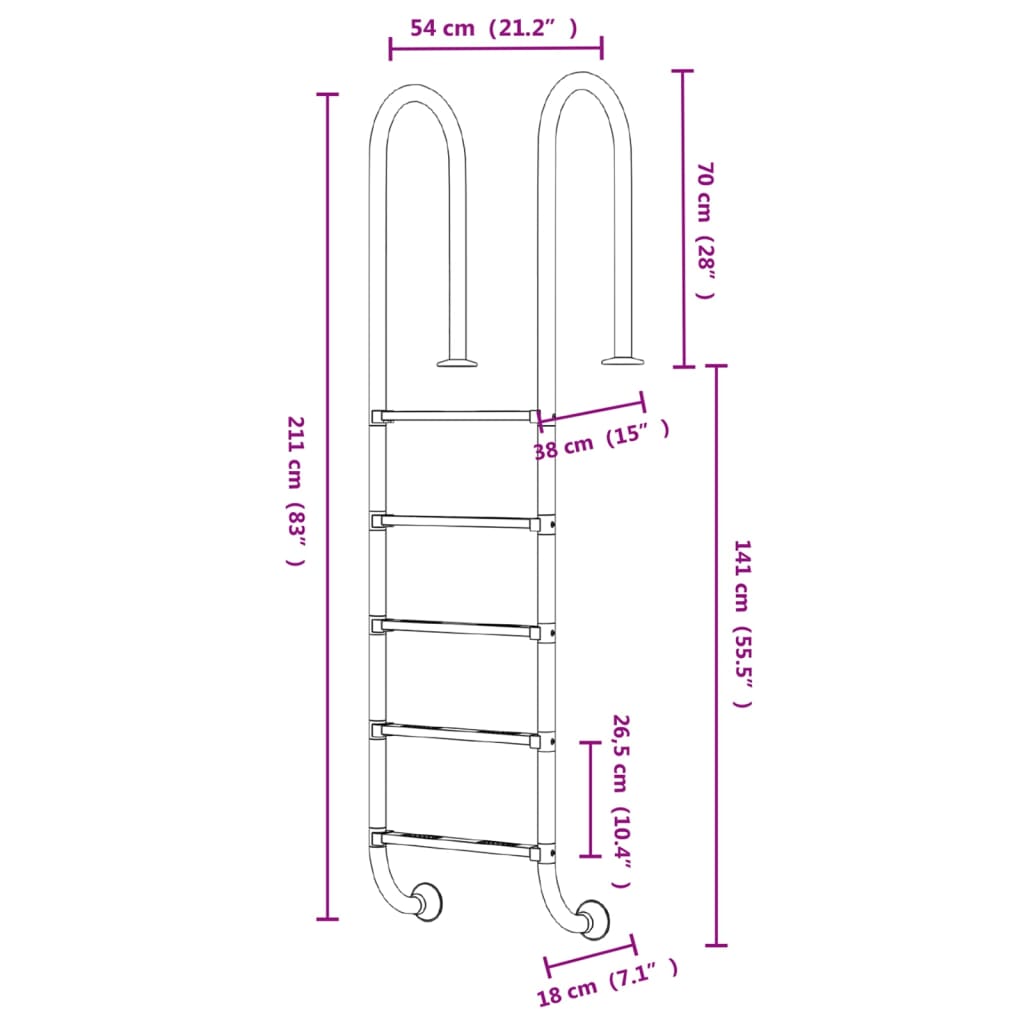 8720286880876_g_en_hd_4 vidaXL Pool Ladder 54x38x211 cm 304 Stainless Steel - Image 6