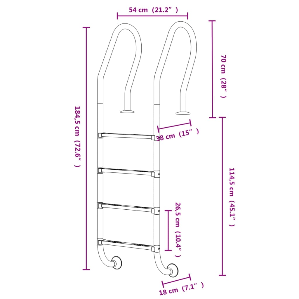 8720286880890_g_en_hd_4 vidaXL Pool Ladder 54x38x184.5 cm 304 Stainless Steel - Image 6