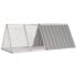 vidaXL Rabbit Cage Grey 201.5x80.5x71 cm Galvanised Steel