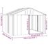 vidaXL Dog House Anthracite 116.5x103x81.5 cm Galvanised Steel - Image 5