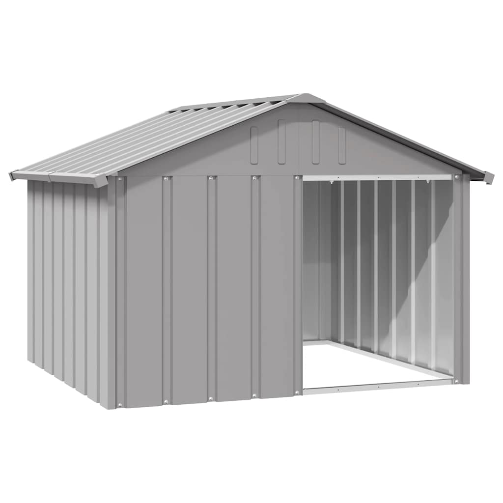 8720286902486_a_en_hd_1 vidaXL Dog House Grey 116.5x103x81.5 cm Galvanised Steel - Image 2