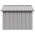 vidaXL Dog House Grey 116.5x103x81.5 cm Galvanised Steel - Image 4