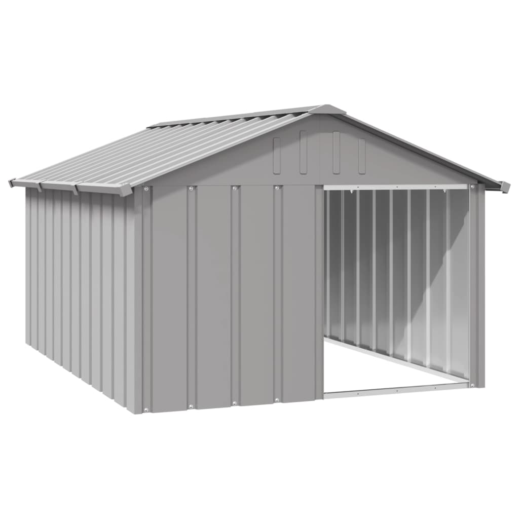 8720286902493_a_en_hd_1 vidaXL Dog House Grey 116.5x153x81.5 cm Galvanised Steel - Image 1