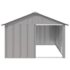 vidaXL Dog House Grey 116.5x153x81.5 cm Galvanised Steel - Image 2