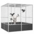 vidaXL Bird Cage Anthracite 213.5x217.5x211.5 cm Galvanised Steel - Image 2