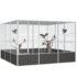 vidaXL Bird Cage Anthracite 302.5x324.5x211.5 cm Galvanised Steel - Image 2