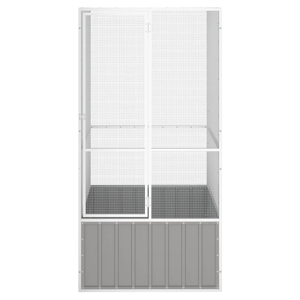 8720286902561_g_en_hd_2 vidaXL Bird Cage Grey 111x107x211.5 cm Galvanised Steel - Image 3