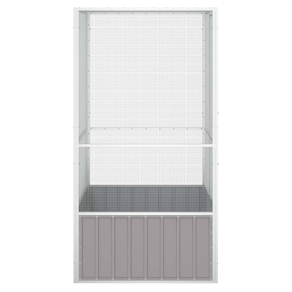 8720286902561_g_en_hd_3 vidaXL Bird Cage Grey 111x107x211.5 cm Galvanised Steel - Image 4