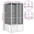 vidaXL Bird Cage Grey 111x107x211.5 cm Galvanised Steel - Image 6