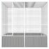 vidaXL Bird Cage Grey 213.5x217.5x211.5 cm Galvanised Steel - Image 3