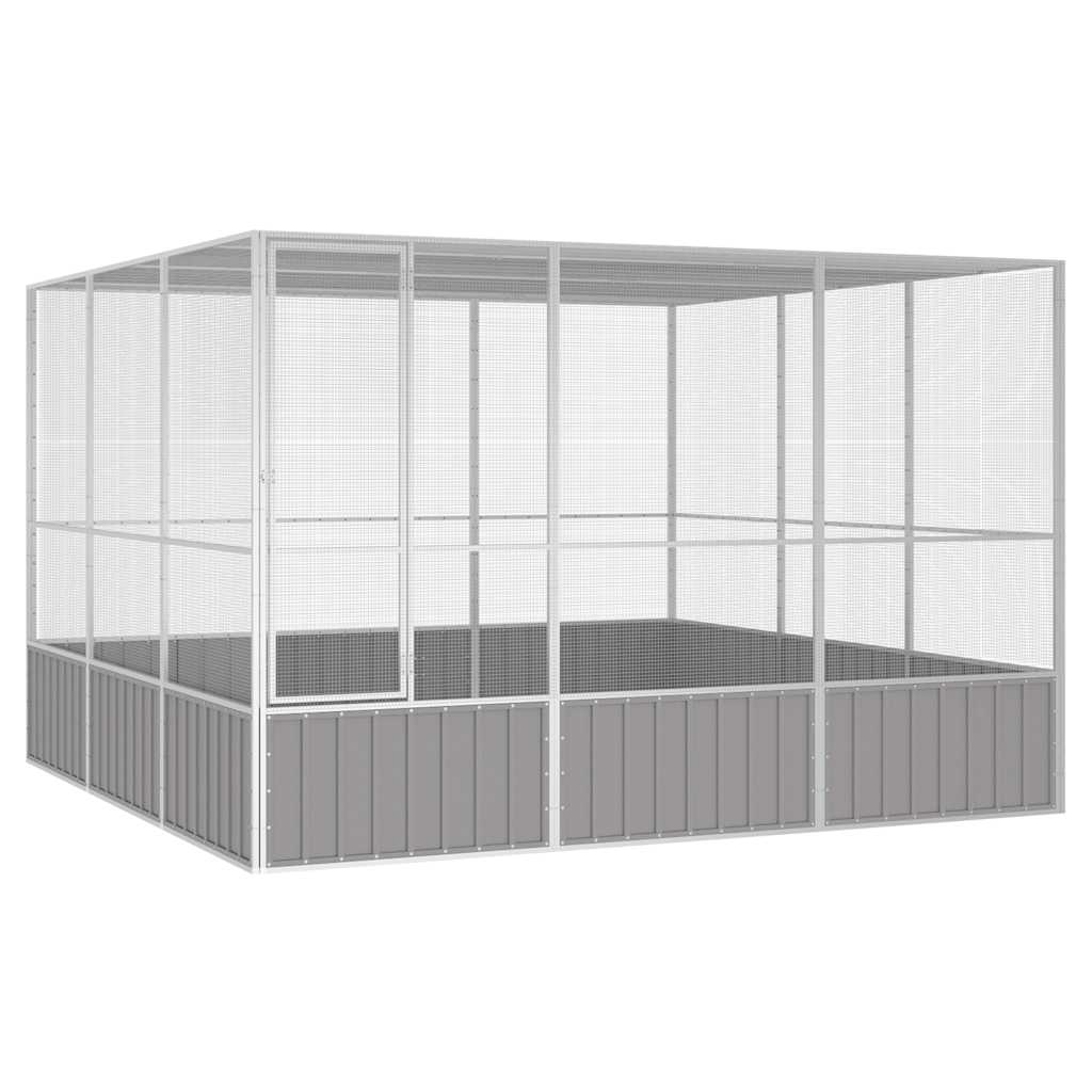 8720286902585_a_en_hd_1 vidaXL Bird Cage Grey 302.5x324.5x211.5 cm Galvanised Steel - Image 1