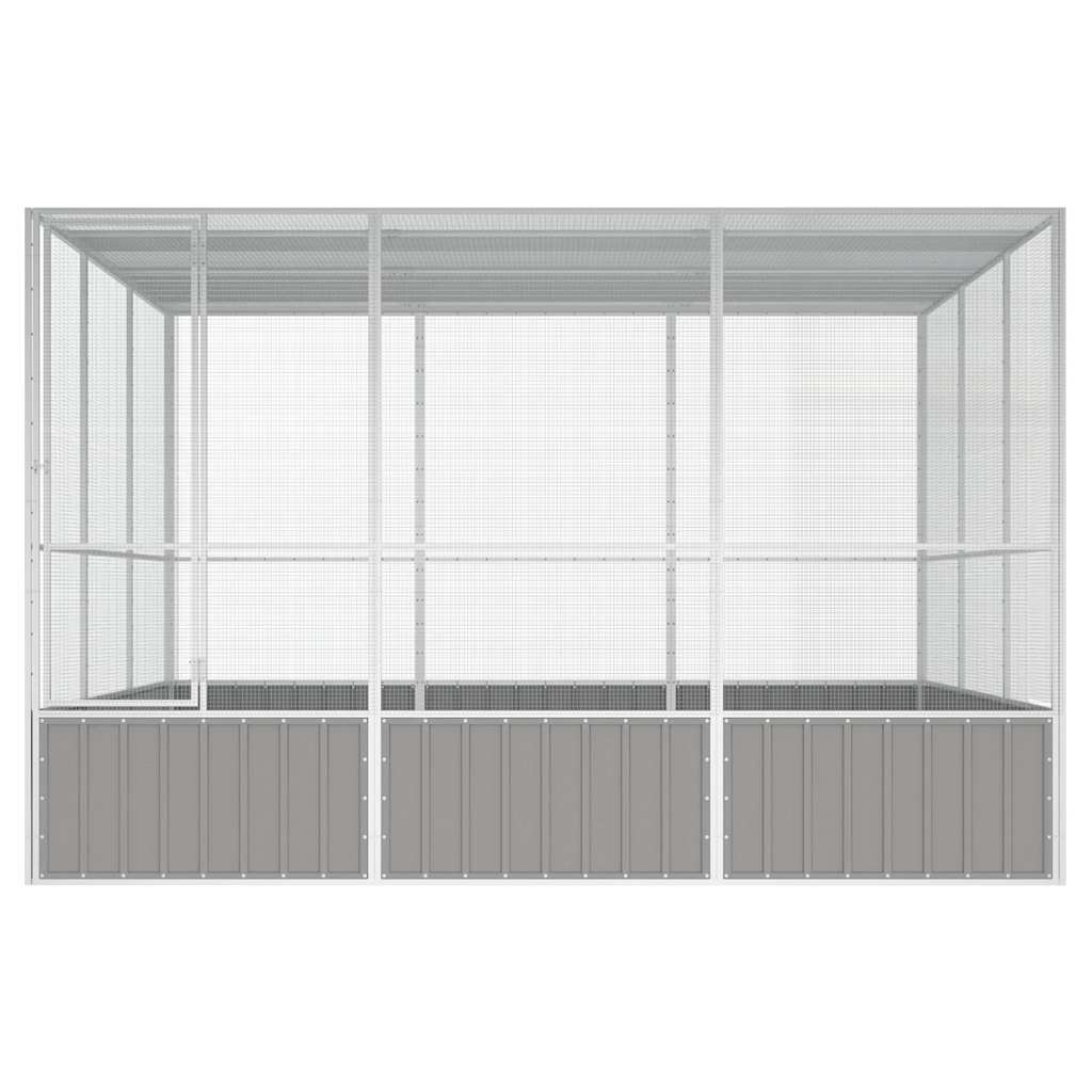 8720286902585_g_en_hd_2 vidaXL Bird Cage Grey 302.5x324.5x211.5 cm Galvanised Steel - Image 3