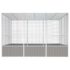vidaXL Bird Cage Grey 302.5x324.5x211.5 cm Galvanised Steel - Image 4