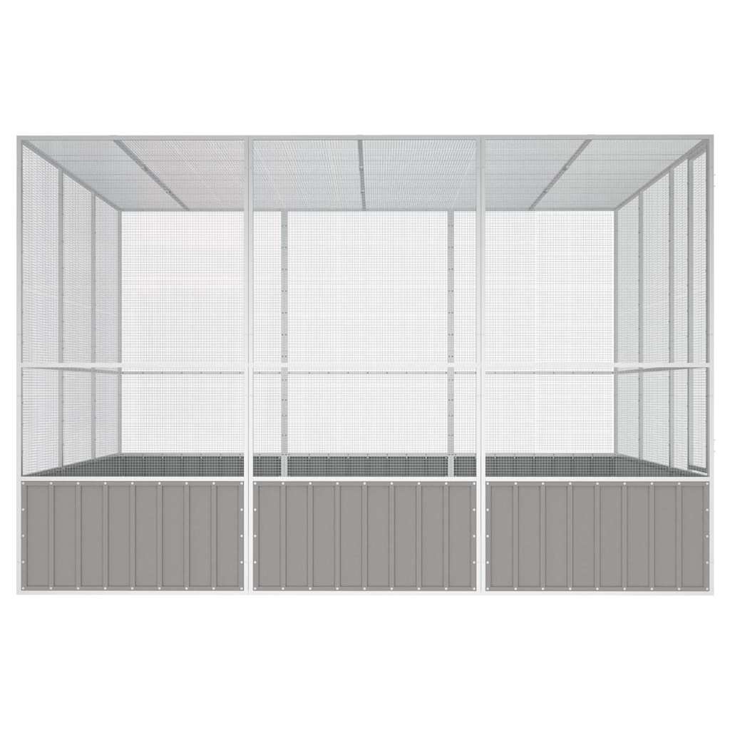 8720286902585_g_en_hd_3 vidaXL Bird Cage Grey 302.5x324.5x211.5 cm Galvanised Steel - Image 4