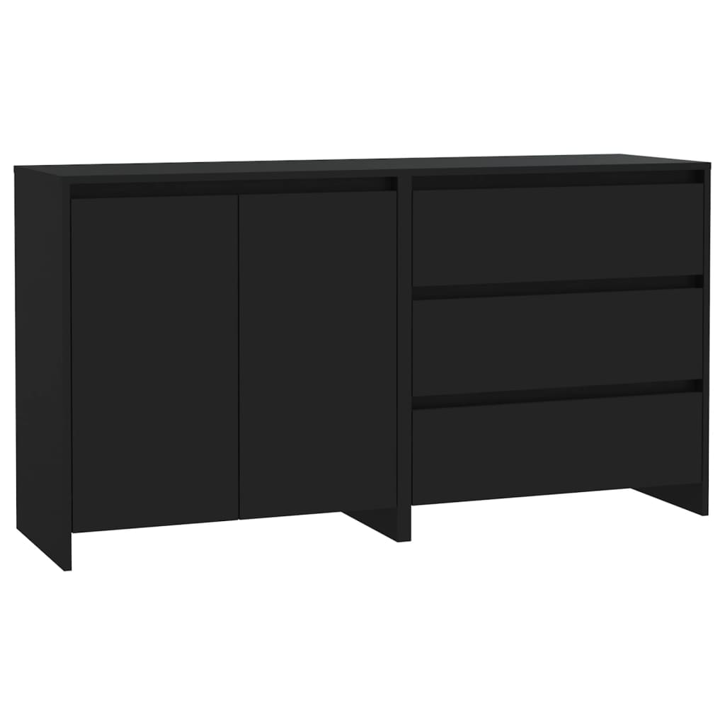 8720286903568_a_en_hd_1 vidaXL 2 Piece Sideboard Black Engineered Wood - Image 2
