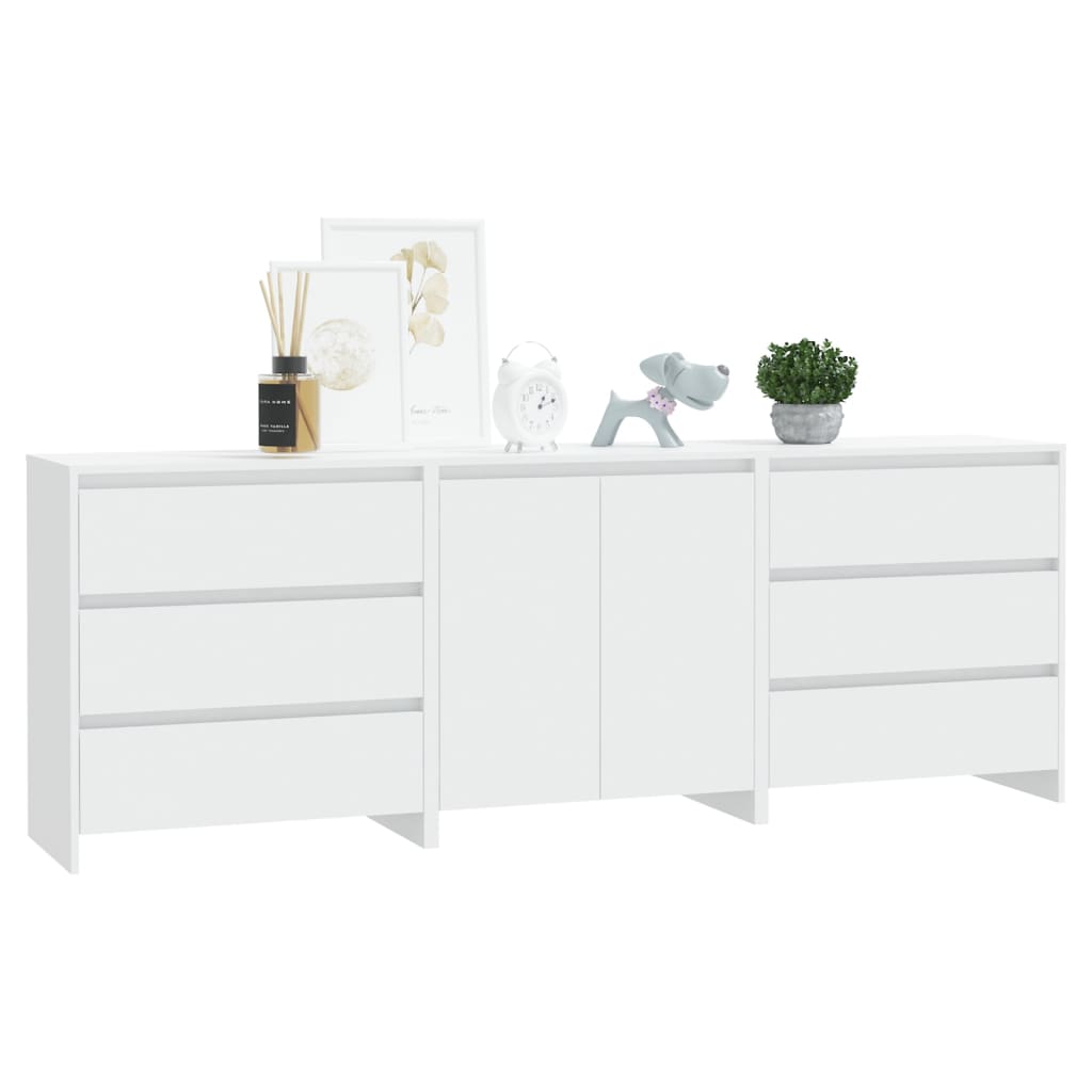 8720286903636_g_en_hd_4 vidaXL 3 Piece Sideboard White Engineered Wood - Image 7