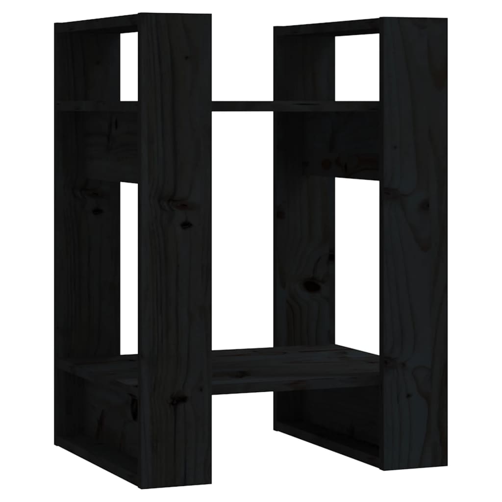 8720286904961_a_en_hd_1 vidaXL Book Cabinet/Room Divider Black 41x35x57 cm Solid Wood Pine - Image 2