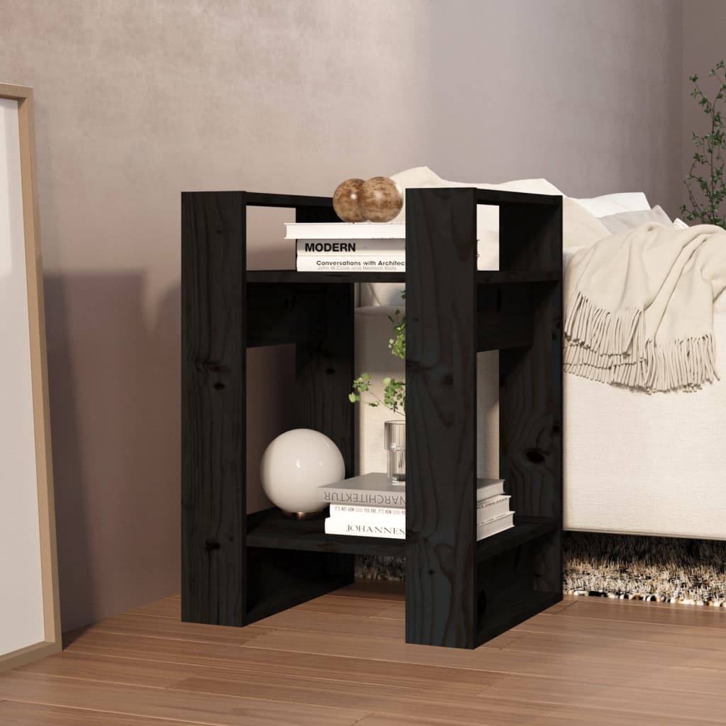 8720286904961_g_en_hd_4 vidaXL Book Cabinet/Room Divider Black 41x35x57 cm Solid Wood Pine - Image 7