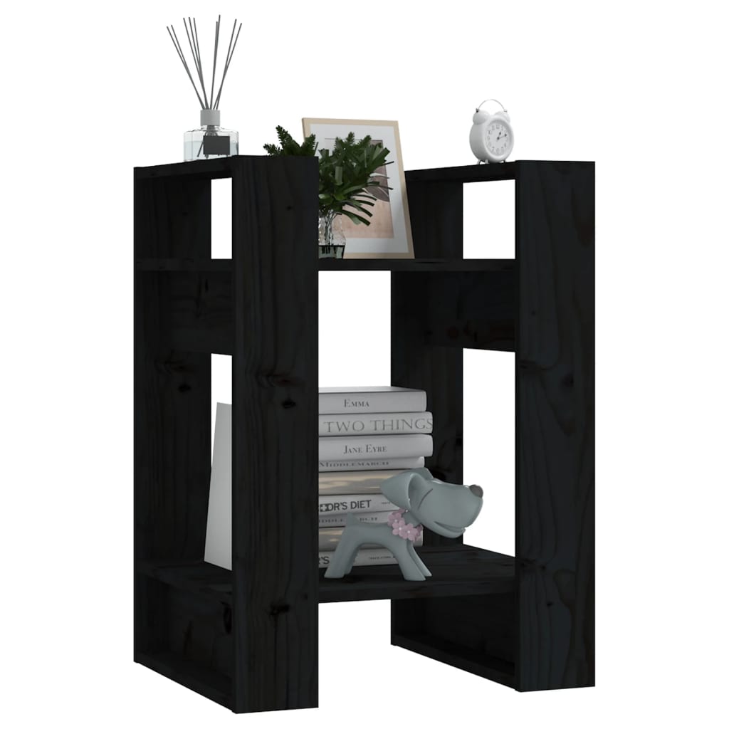 8720286904961_g_en_hd_5 vidaXL Book Cabinet/Room Divider Black 41x35x57 cm Solid Wood Pine - Image 8