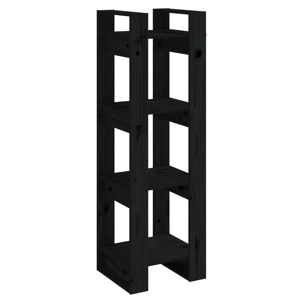 8720286905067_a_en_hd_1 vidaXL Book Cabinet/Room Divider Black 41x35x125 cm Solid Wood Pine - Image 2