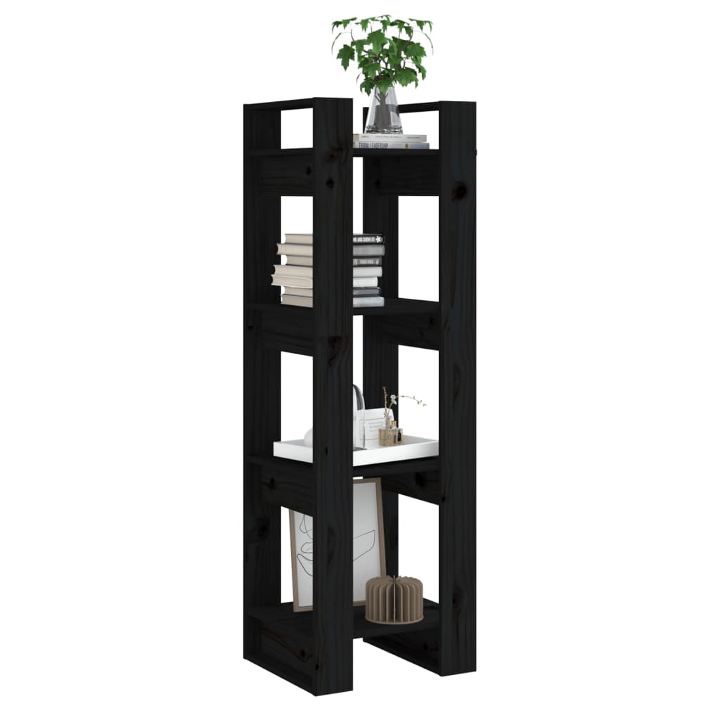 8720286905067_g_en_hd_3 vidaXL Book Cabinet/Room Divider Black 41x35x125 cm Solid Wood Pine - Image 6