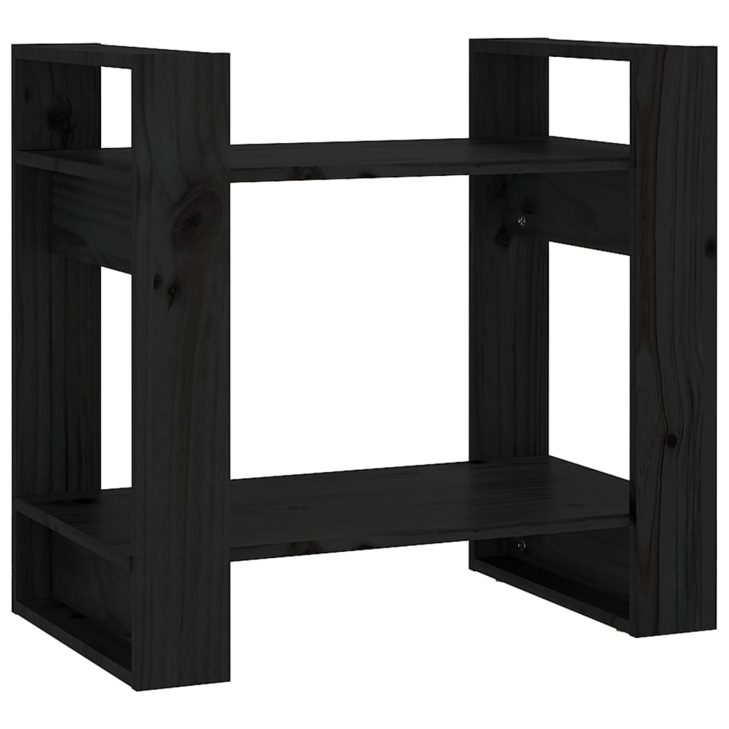8720286905166_a_en_hd_1 vidaXL Book Cabinet/Room Divider Black 60x35x57 cm Solid Wood Pine - Image 2