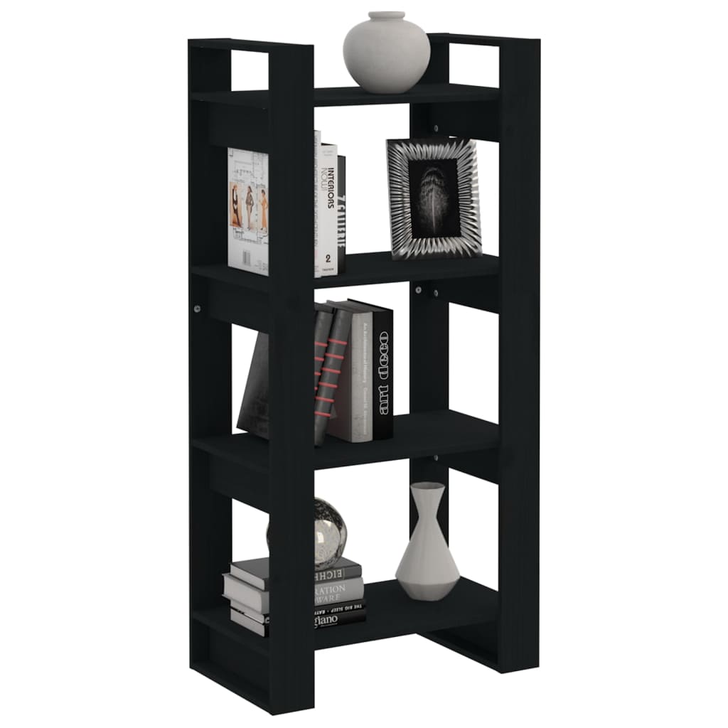 8720286905265_g_en_hd_3 vidaXL Book Cabinet/Room Divider Black 60x35x125 cm Solid Wood - Image 6