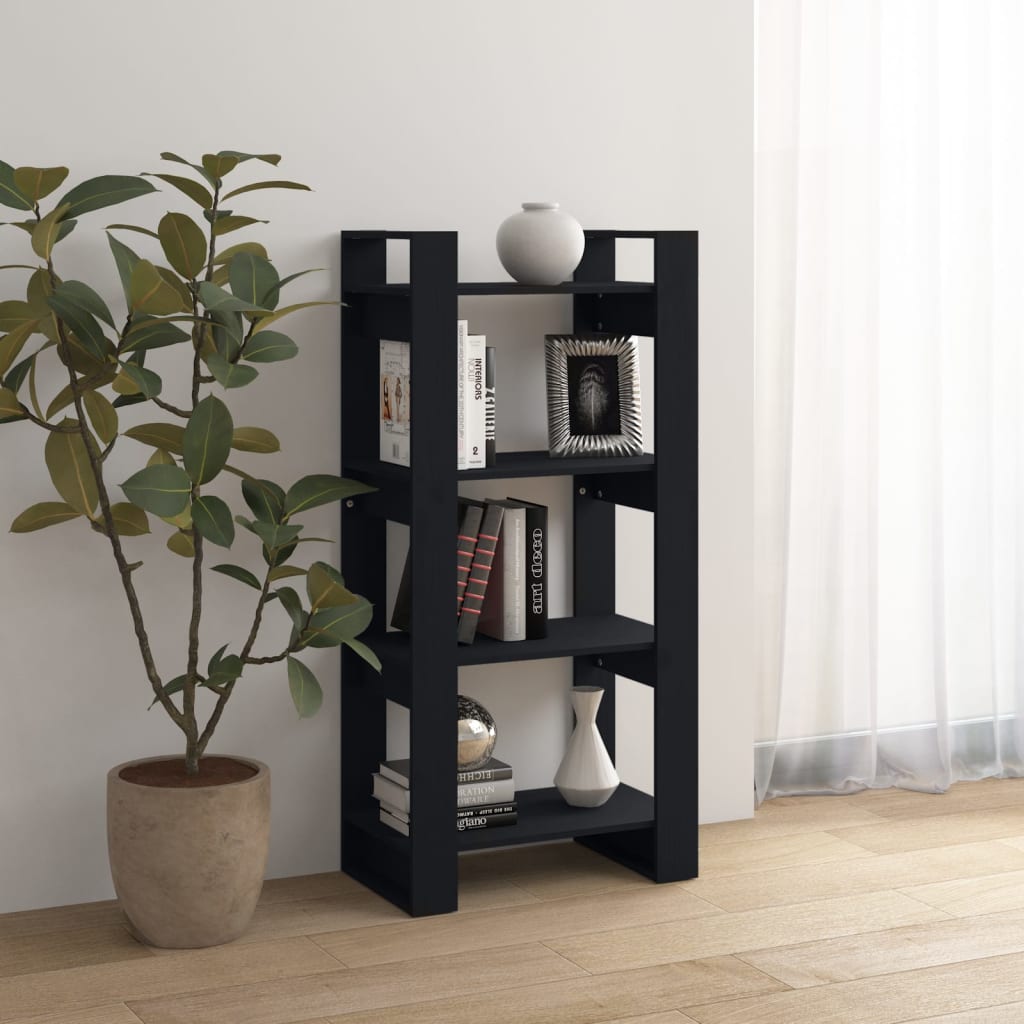 8720286905265_g_en_hd_4 vidaXL Book Cabinet/Room Divider Black 60x35x125 cm Solid Wood - Image 7