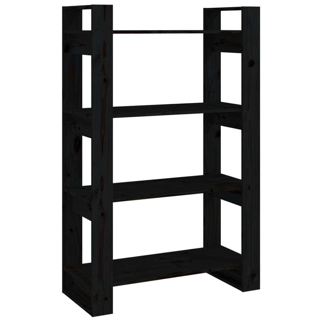 8720286905463_a_en_hd_1 vidaXL Book Cabinet/Room Divider Black 80x35x125 cm Solid Wood Pine - Image 2
