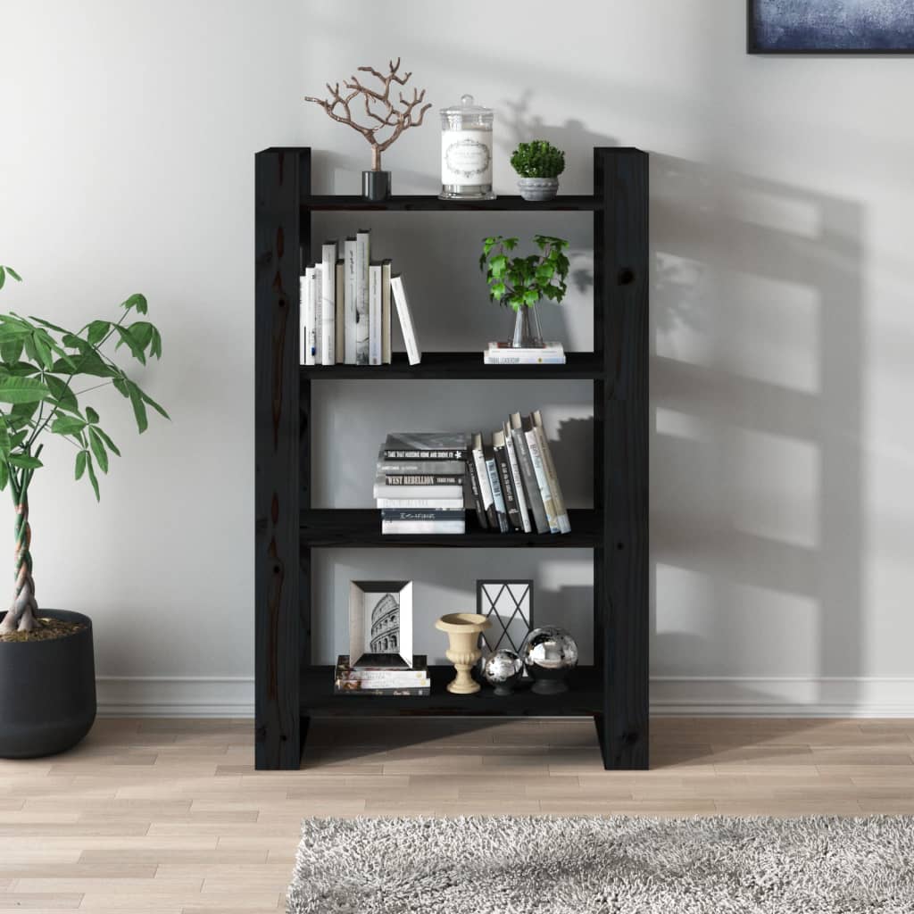 8720286905463_g_en_hd_1 vidaXL Book Cabinet/Room Divider Black 80x35x125 cm Solid Wood Pine - Image 4