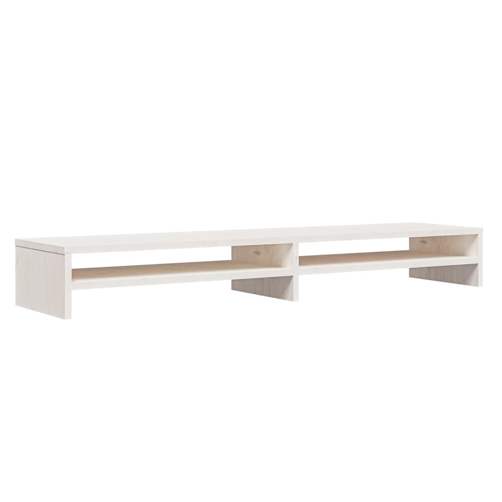 8720286905586_a_en_hd_1 vidaXL Monitor Stand White 100x24x13 cm Solid Wood Pine - Image 2