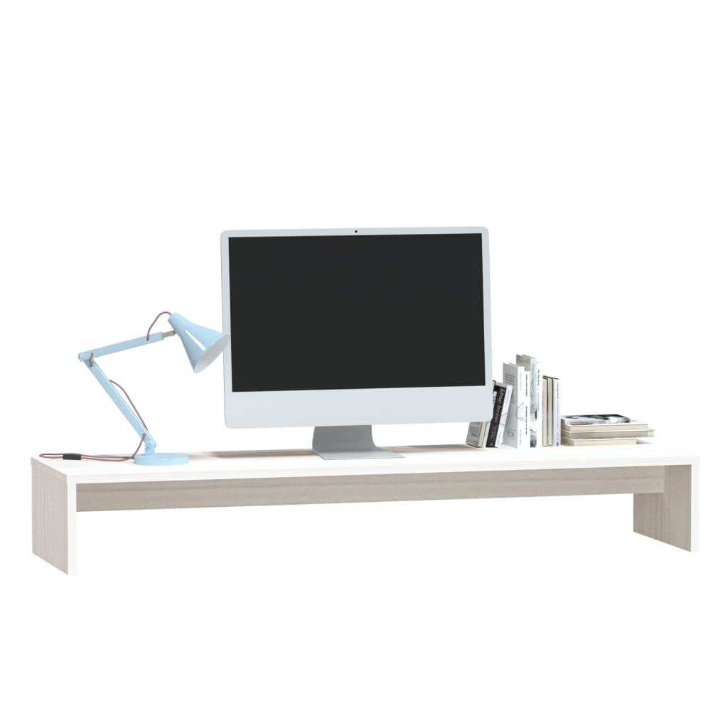 8720286905685_g_en_hd_2 vidaXL Monitor Stand White 100x27x15 cm Solid Wood Pine - Image 5