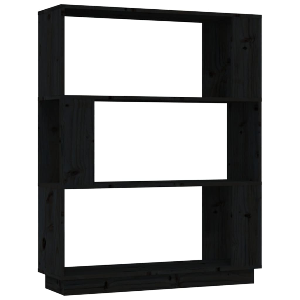8720286906019_a_en_hd_1 vidaXL Book Cabinet/Room Divider Black 80x25x101 cm Solid Wood Pine - Image 2