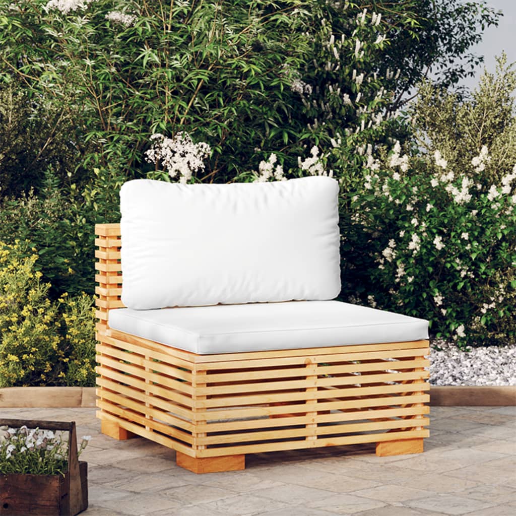 8720286907856_m_en_hd_1 vidaXL Garden Middle Sofa with Cream Cushions Solid Wood Teak - Image 1