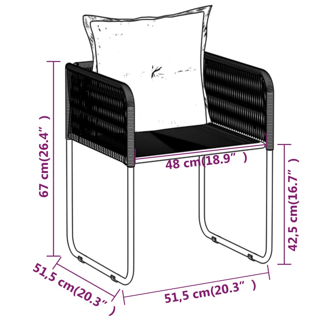 8720286910511_g_en_hd_6 vidaXL 3 Piece Garden Dining Set Black - Image 8