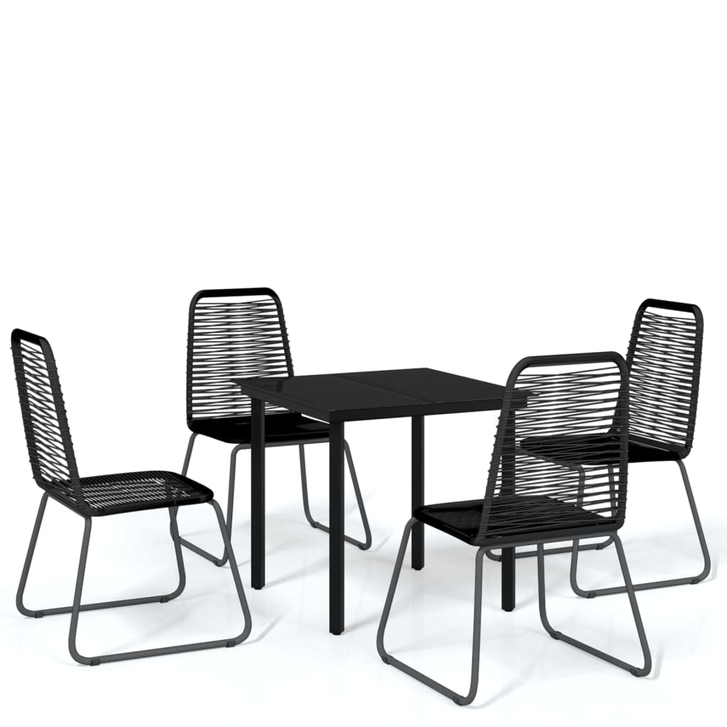 8720286910641_a_en_hd_1 vidaXL 5 Piece Garden Dining Set Black - Image 2