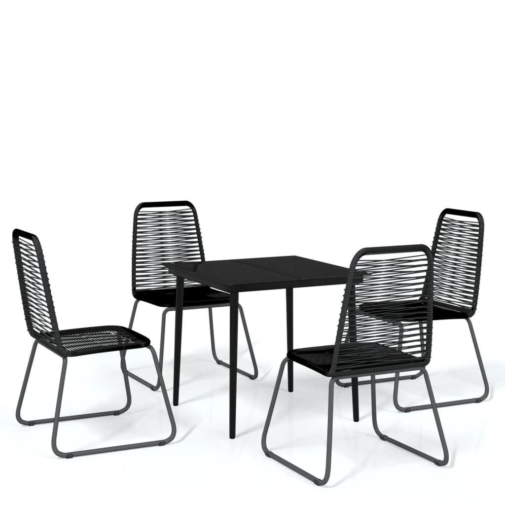 8720286910702_a_en_hd_1 vidaXL 5 Piece Garden Dining Set Black - Image 2