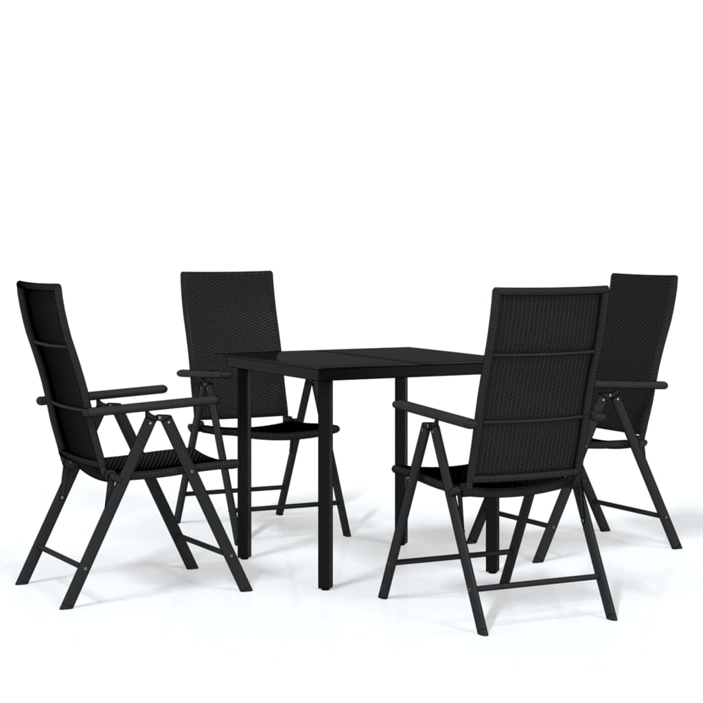 8720286910764_a_en_hd_1 vidaXL 5 Piece Garden Dining Set Black - Image 2