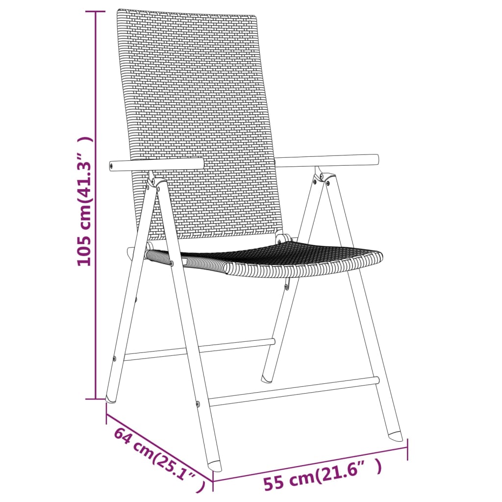 8720286910931_g_en_hd_5 vidaXL 3 Piece Garden Dining Set Black - Image 7